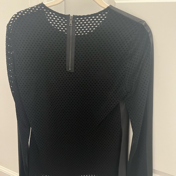 Long sleeve Leather top with like mesh back. - Picture 2 of 2